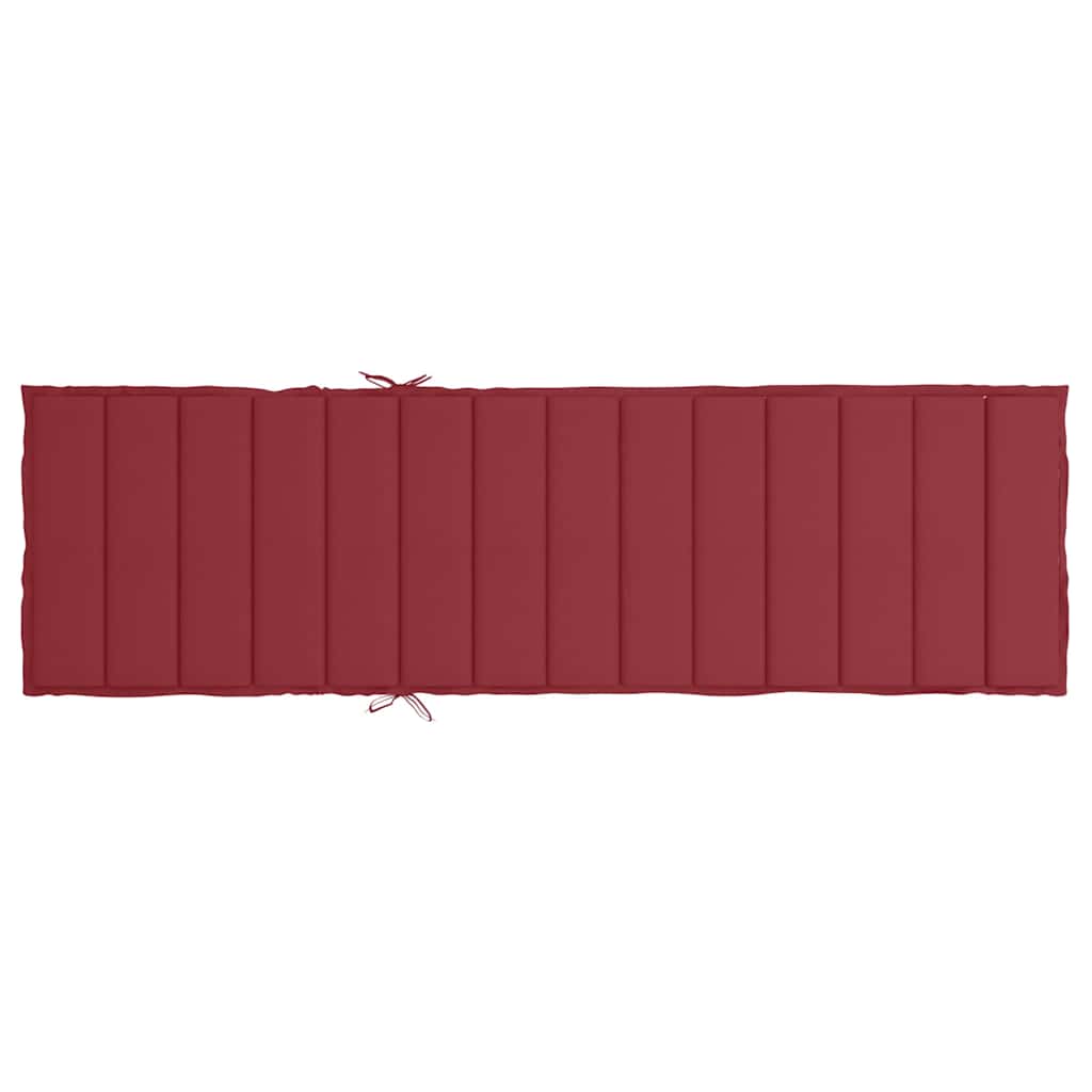 Sonnenliegen-Auflagen Oxford Stoff Weinrot