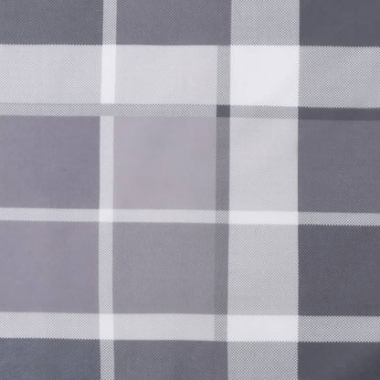 Sonnenliegen-Auflage Grau Karomuster 200x60x3 cm Oxford-Gewebe