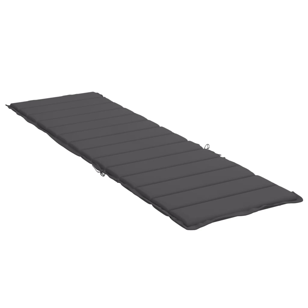 Sun lounger cushion anthracite 200x70x3 cm Oxford fabric