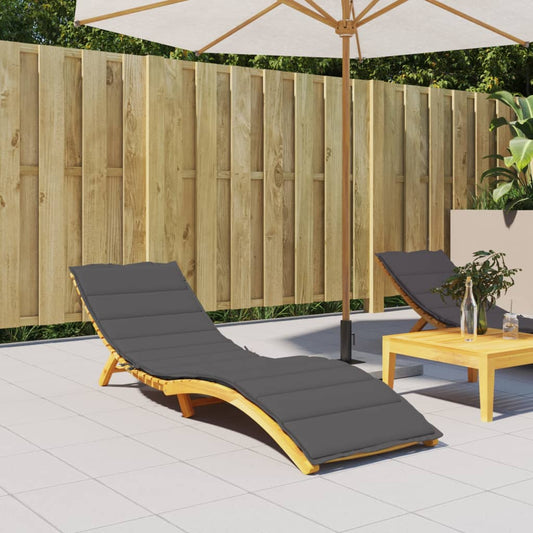 Sun lounger cushion anthracite 200x70x3 cm Oxford fabric