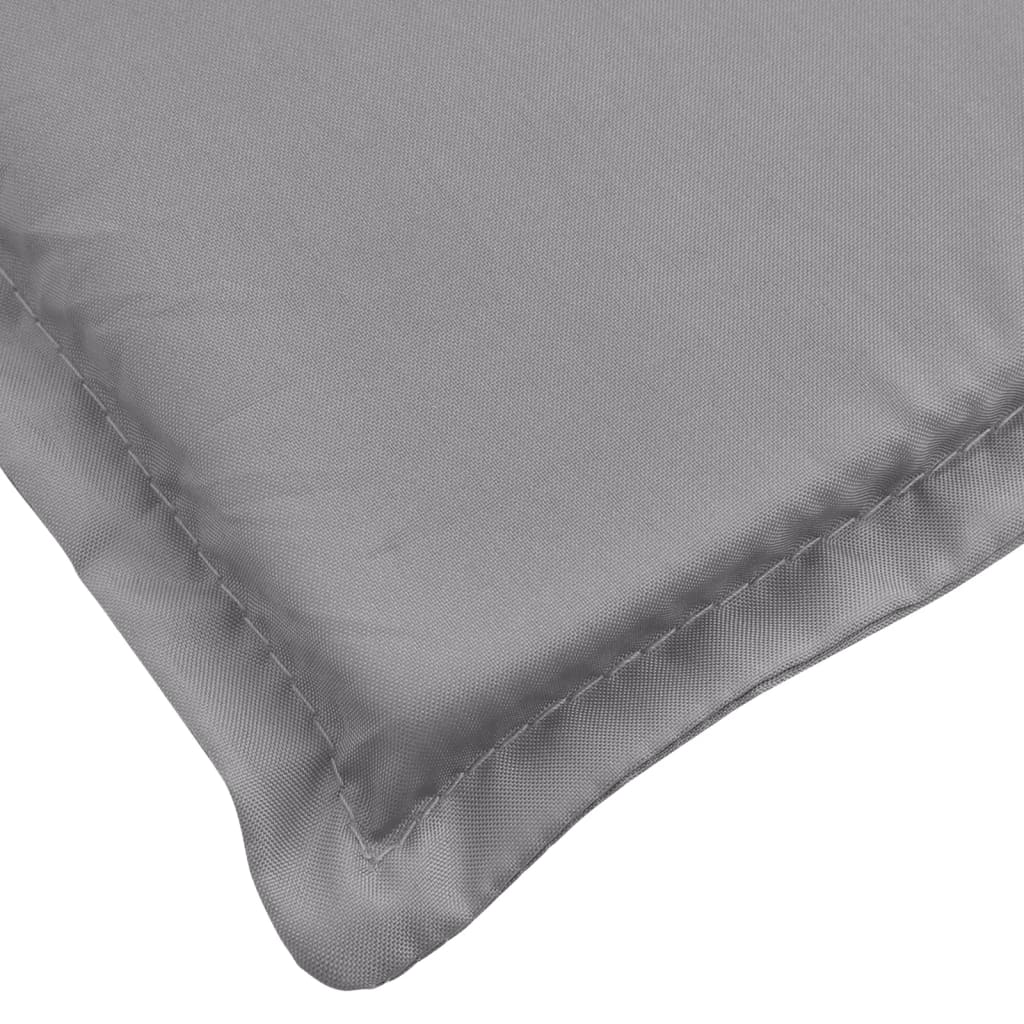 Coussin de bain de soleil gris 200x70x3 cm tissu Oxford