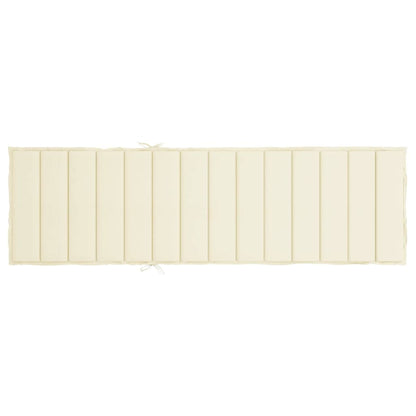 Sonnenliegen-Auflage Creme 200x70x3 cm Oxford-Gewebe