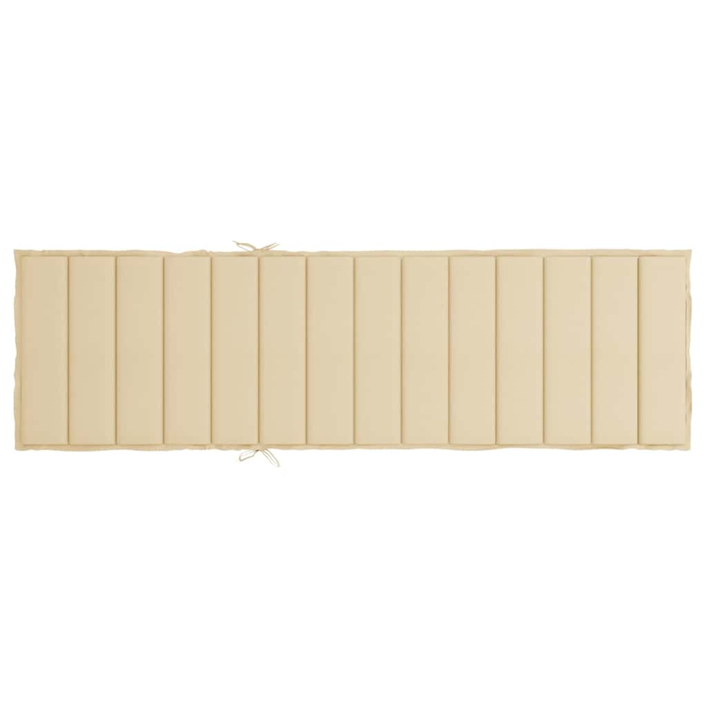 Sonnenliegen-Auflage Beige 200x70x3 cm Oxford-Gewebe