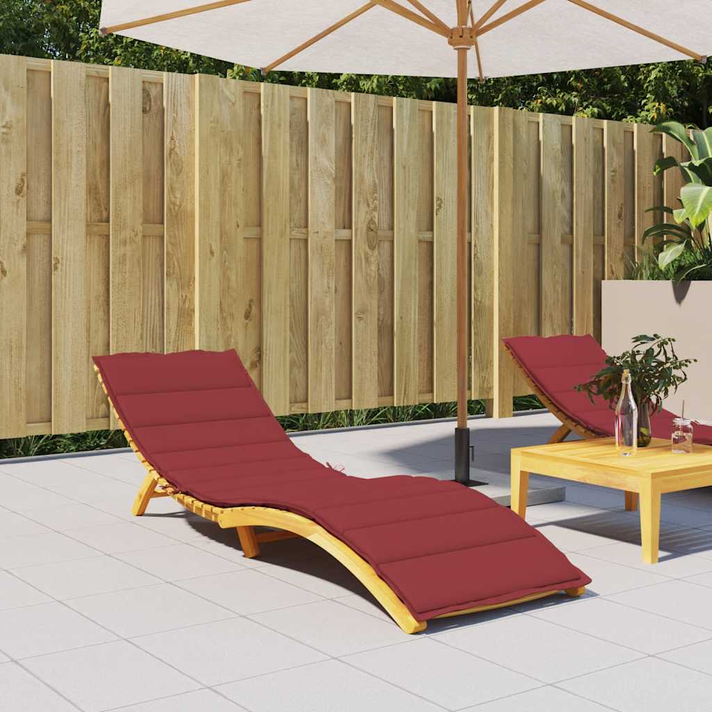 Sonnenliegen-Auflage Weinrot 200x70x3 cm Oxford-Gewebe