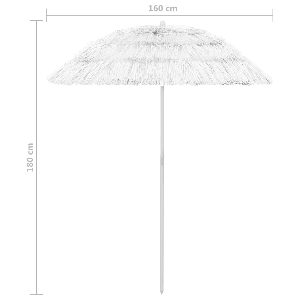 Sonnenschirm Hawaii Weiß 180 cm