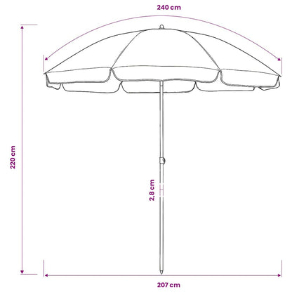 Strandschirm Blau 240 cm