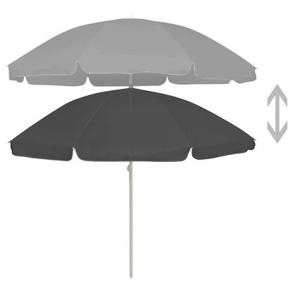 Strandschirm Anthrazit 240 cm