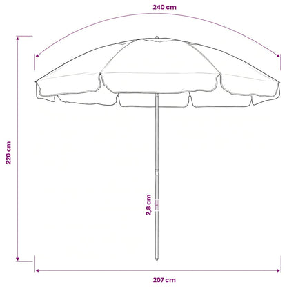 Strandschirm Blau 240 cm