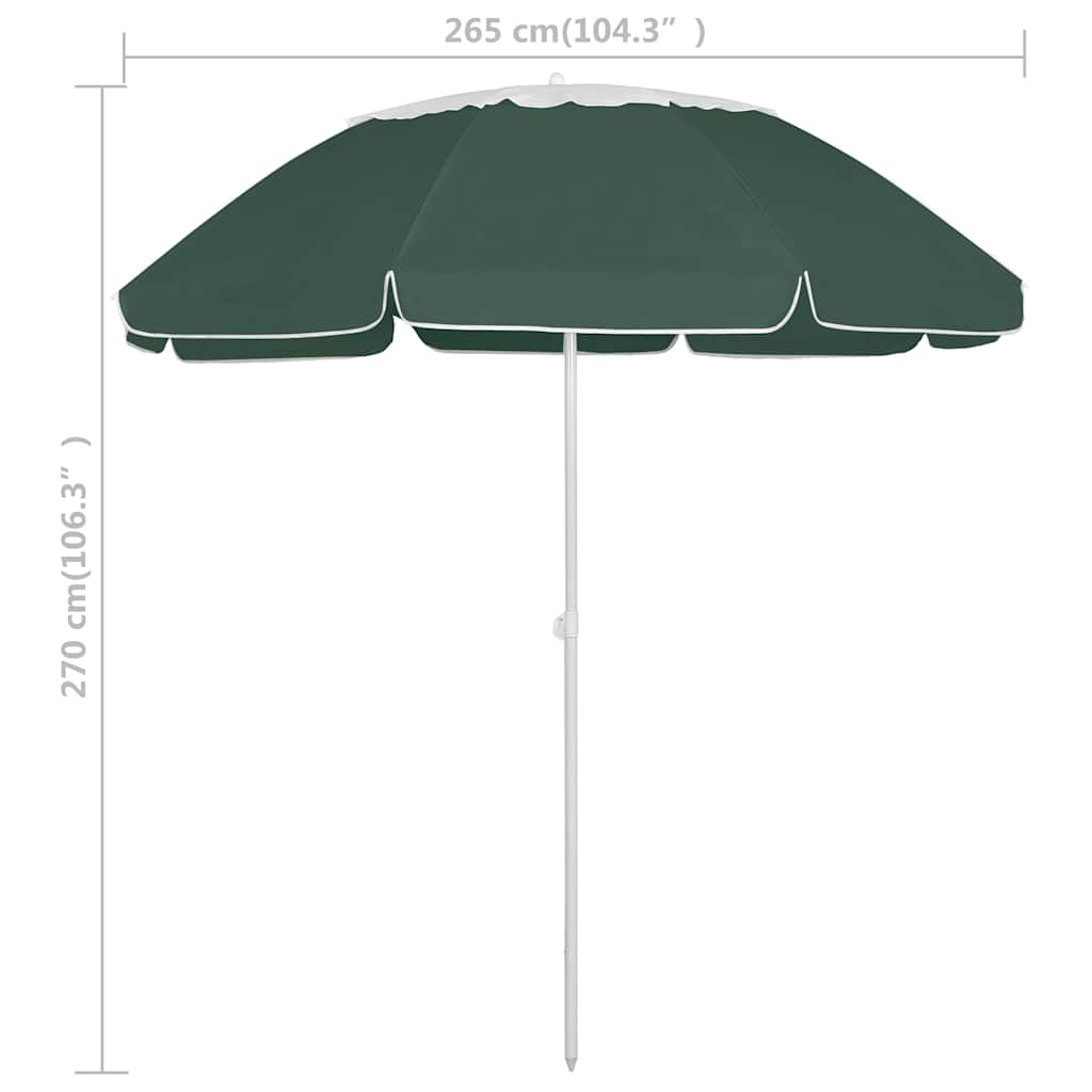 Strandschirm Grün 300 cm
