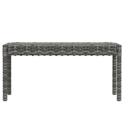 6-tlg. Garten-Lounge-Set mit Kissen Poly Rattan Grau