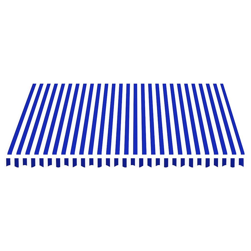 Ersatzstoff für Markise Blau und Weiß 400x350 cm Polyester