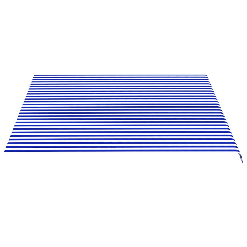 Ersatzstoff für Markise Blau und Weiß 400x350 cm Polyester