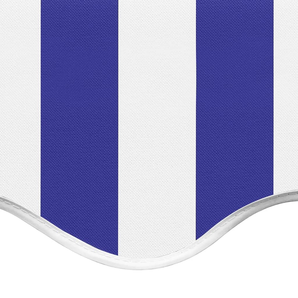 Ersatzstoff für Markise Blau und Weiß 450x350 cm Polyester
