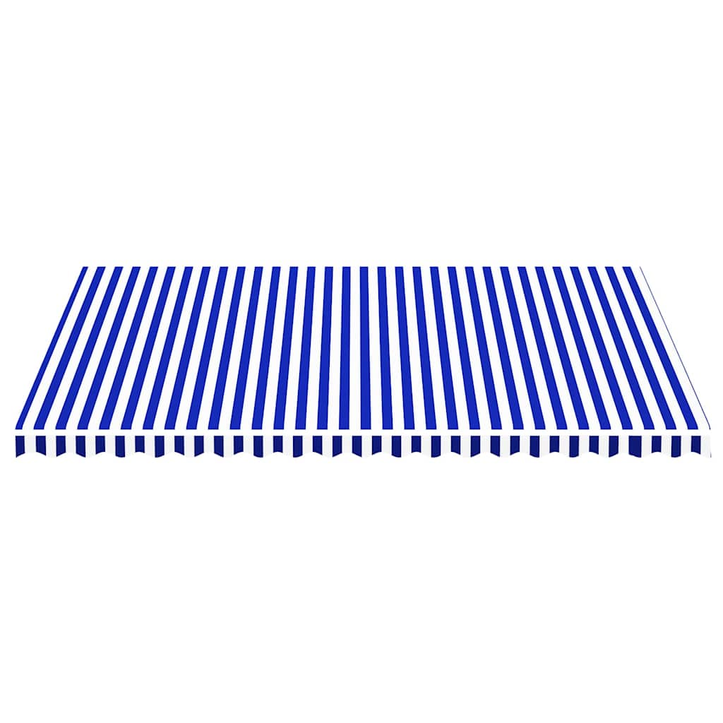 Ersatzstoff für Markise Blau und Weiß 500x350 cm Polyester