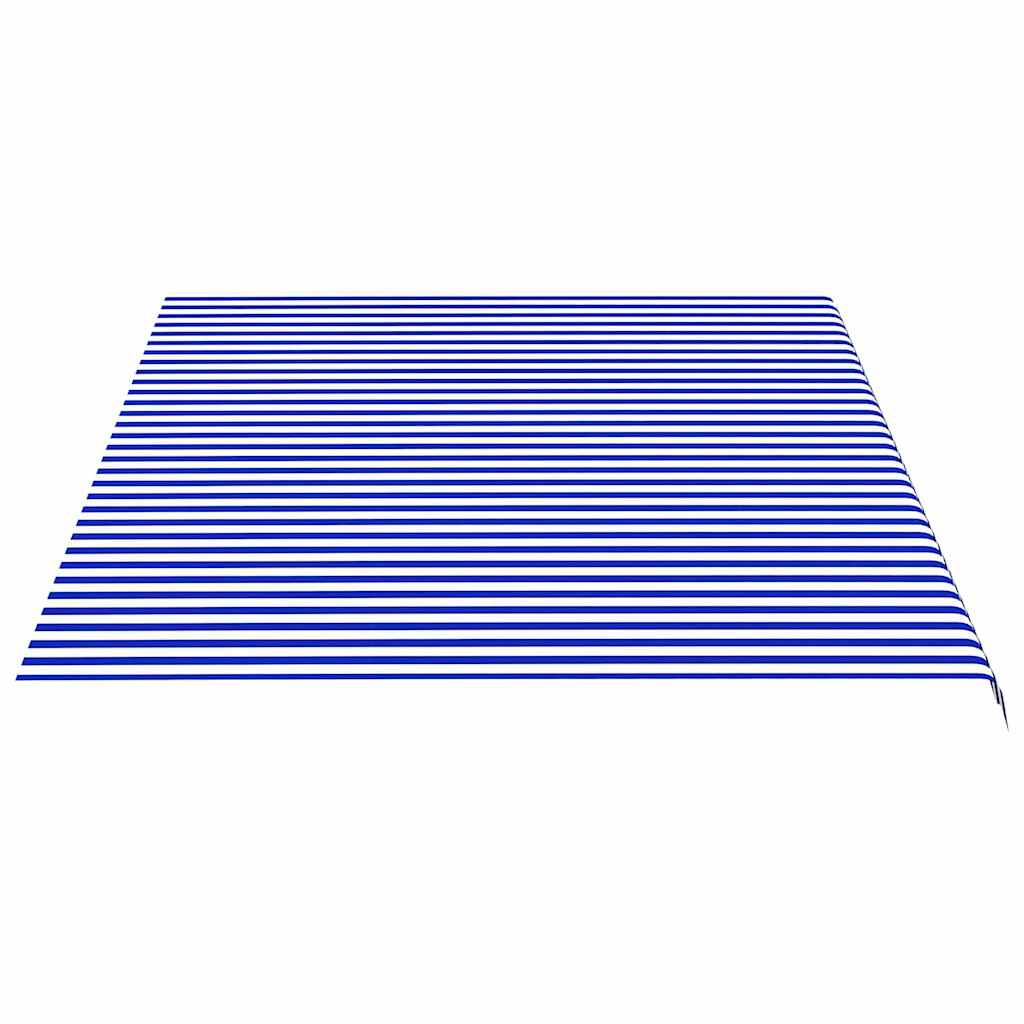 Ersatzstoff für Markise Blau und Weiß 500x350 cm Polyester