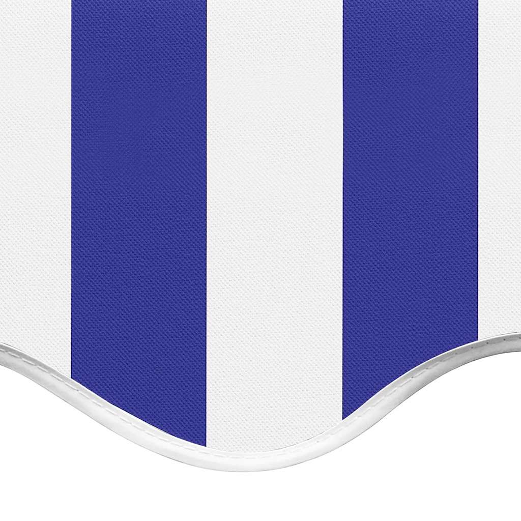 Ersatzstoff für Markise Blau und Weiß 500x350 cm Polyester