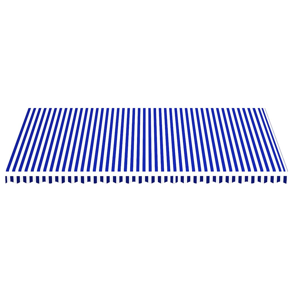 Ersatzstoff für Markise Blau und Weiß 600x350 cm Polyester