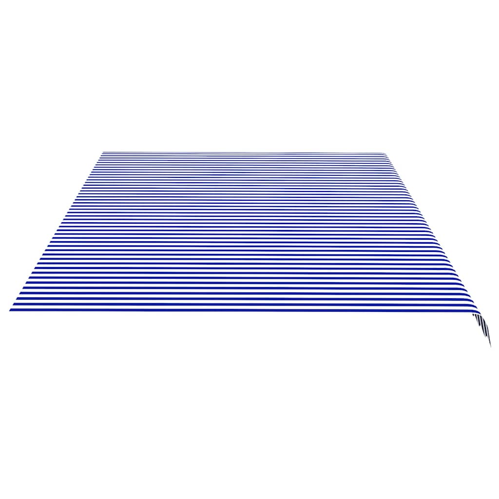 Ersatzstoff für Markise Blau und Weiß 600x350 cm Polyester