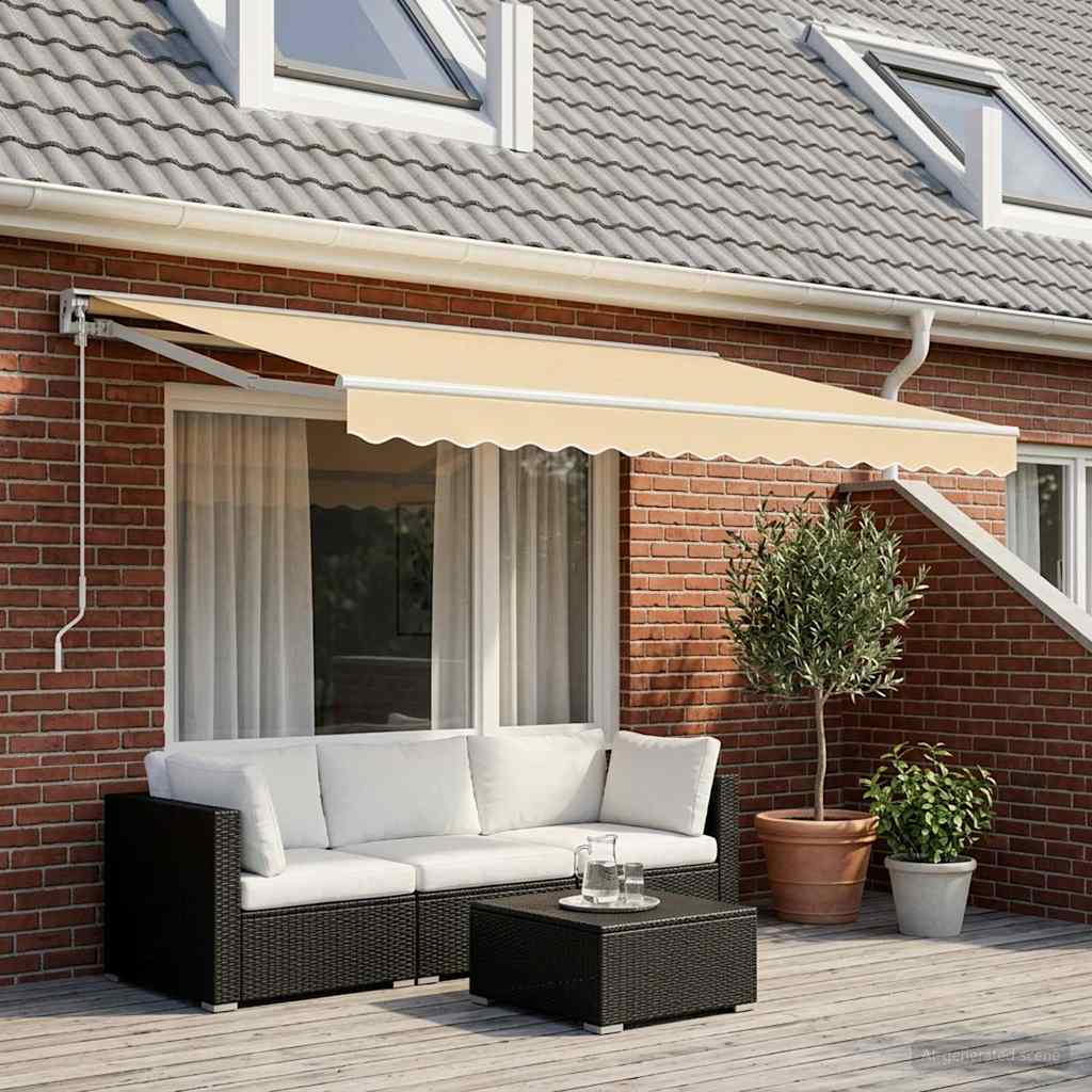 Ersatzstoff für Markise Creme 500x350 cm Polyester