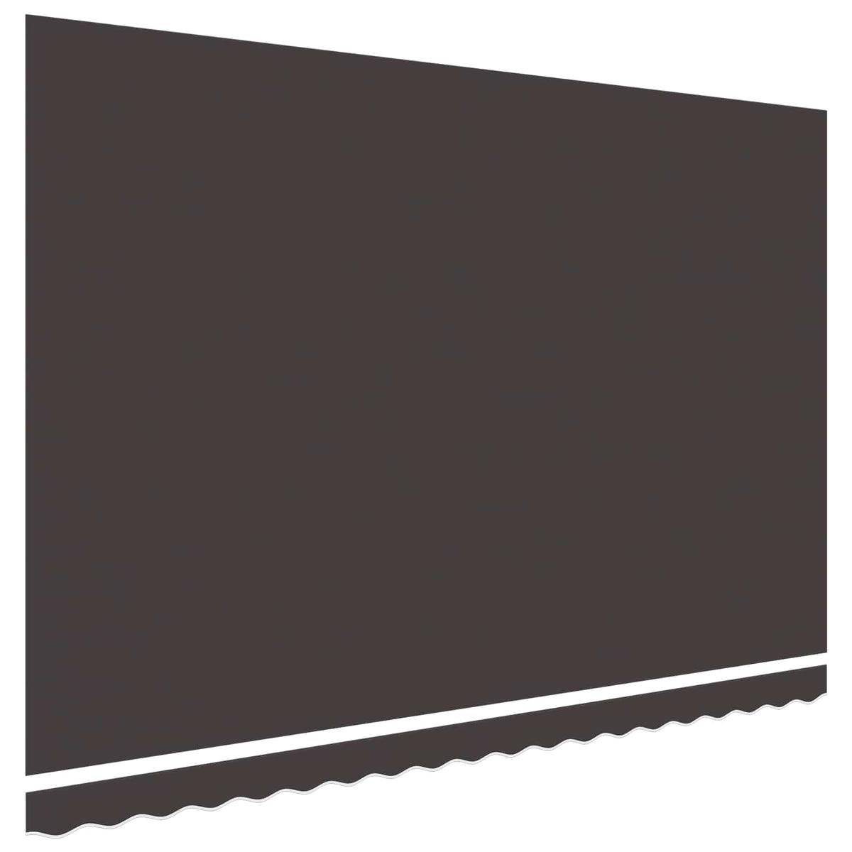 Ersatzstoff für Markise Anthrazit 400x350 cm Polyester