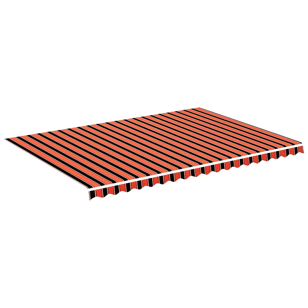 Ersatzstoff für Markise Orange und Braun 500x350 cm Polyester