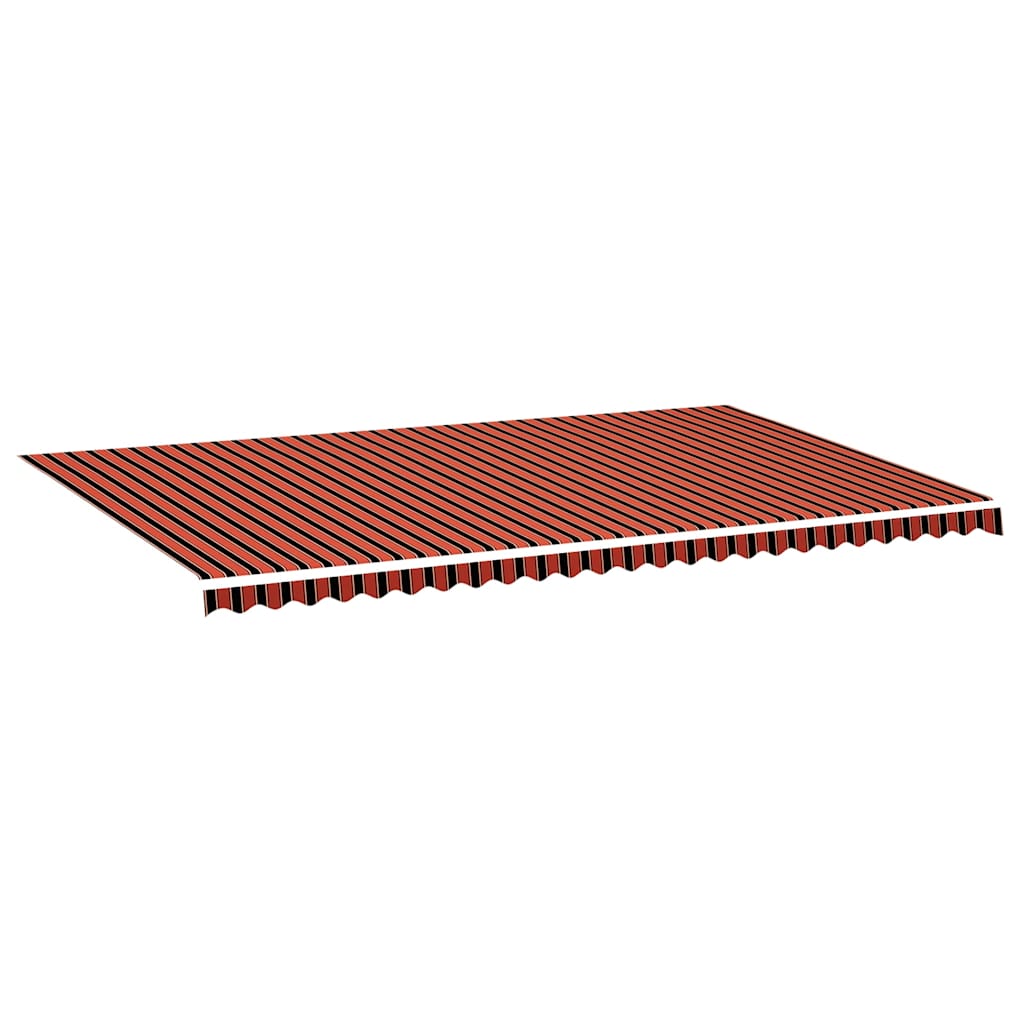 Ersatzstoff für Markise Orange und Braun 600x350 cm Polyester
