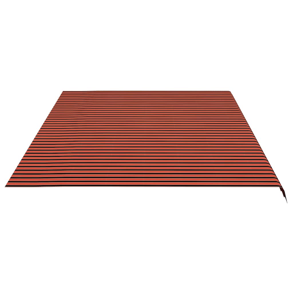 Ersatzstoff für Markise Orange und Braun 600x350 cm Polyester
