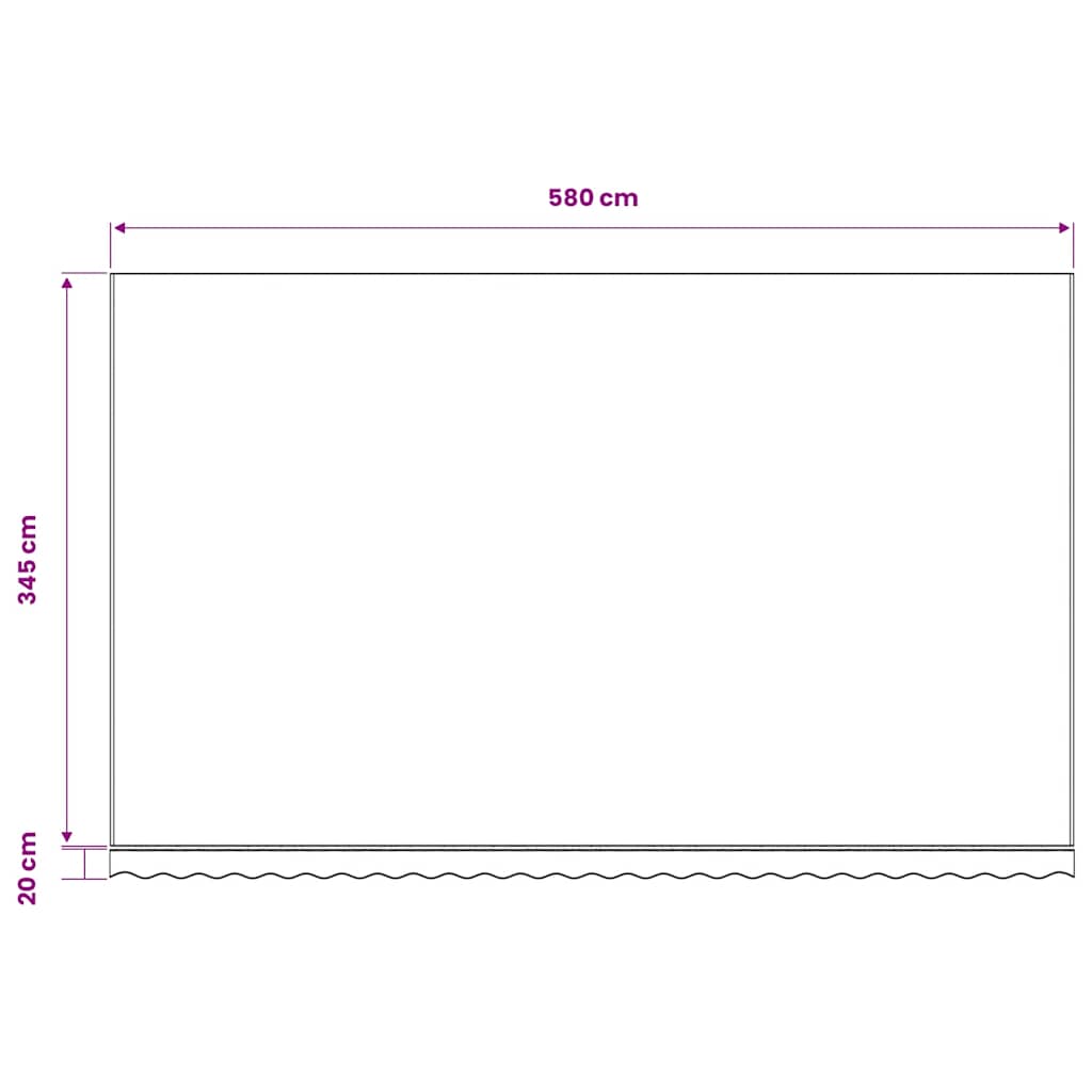 Ersatzstoff für Markise Orange und Braun 600x350 cm Polyester