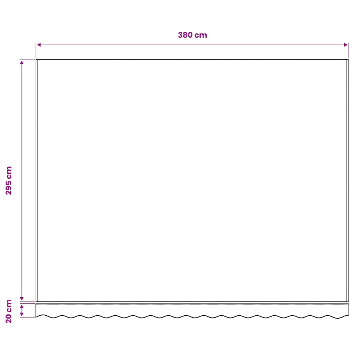 Ersatzstoff für Markise Burgunderrot 400x300 cm Polyester