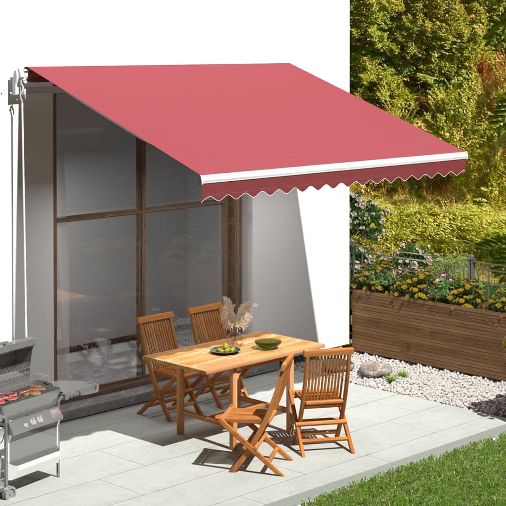 Ersatzstoff für Markise Burgunderrot 400x350 cm Polyester