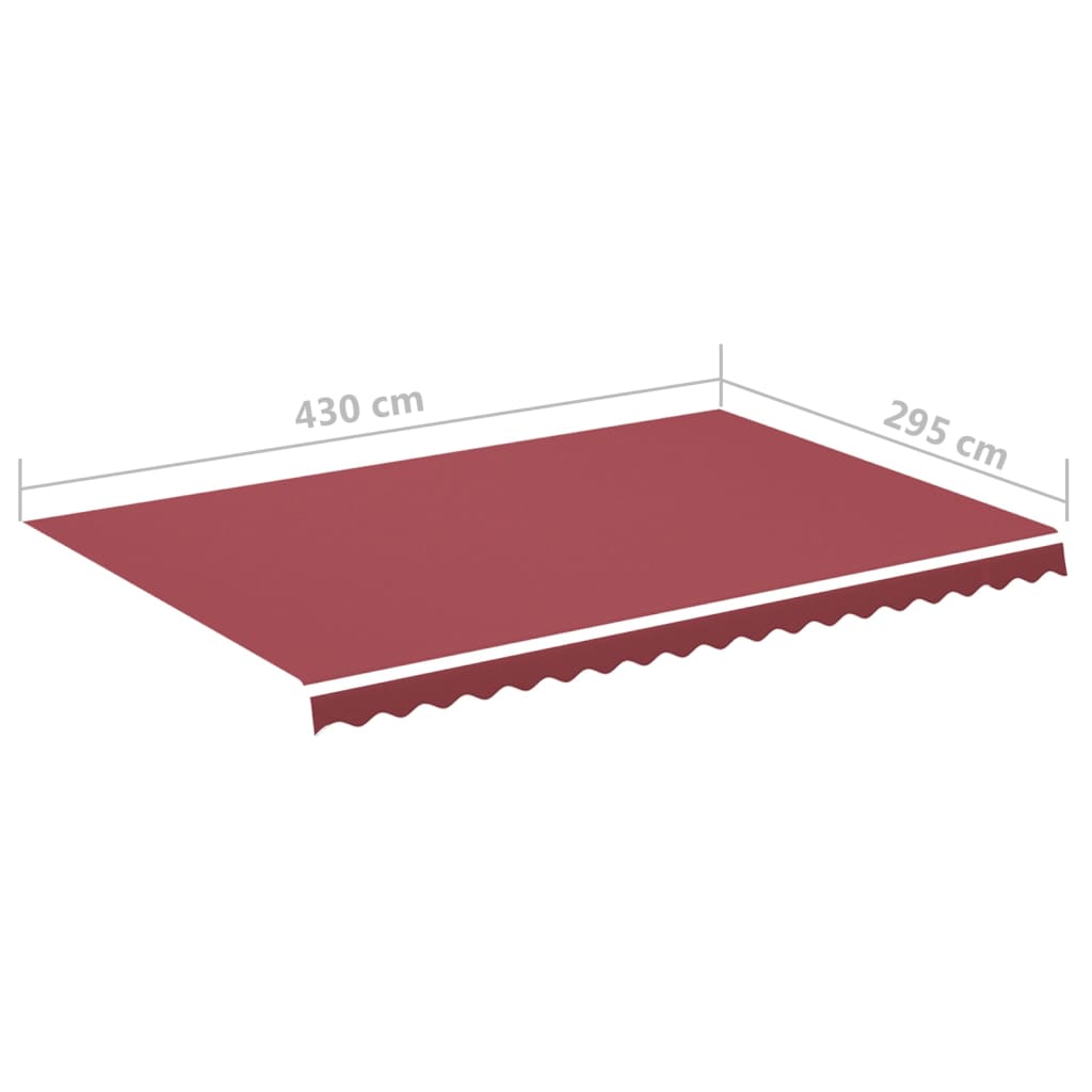 Ersatzstoff für Markise Burgunderrot 450x300 cm Polyester