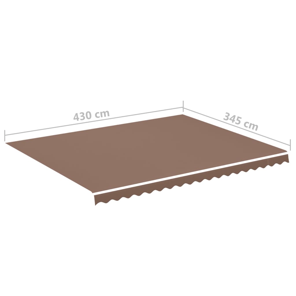 Ersatzstoff für Markise Braun 450x350 cm Polyester