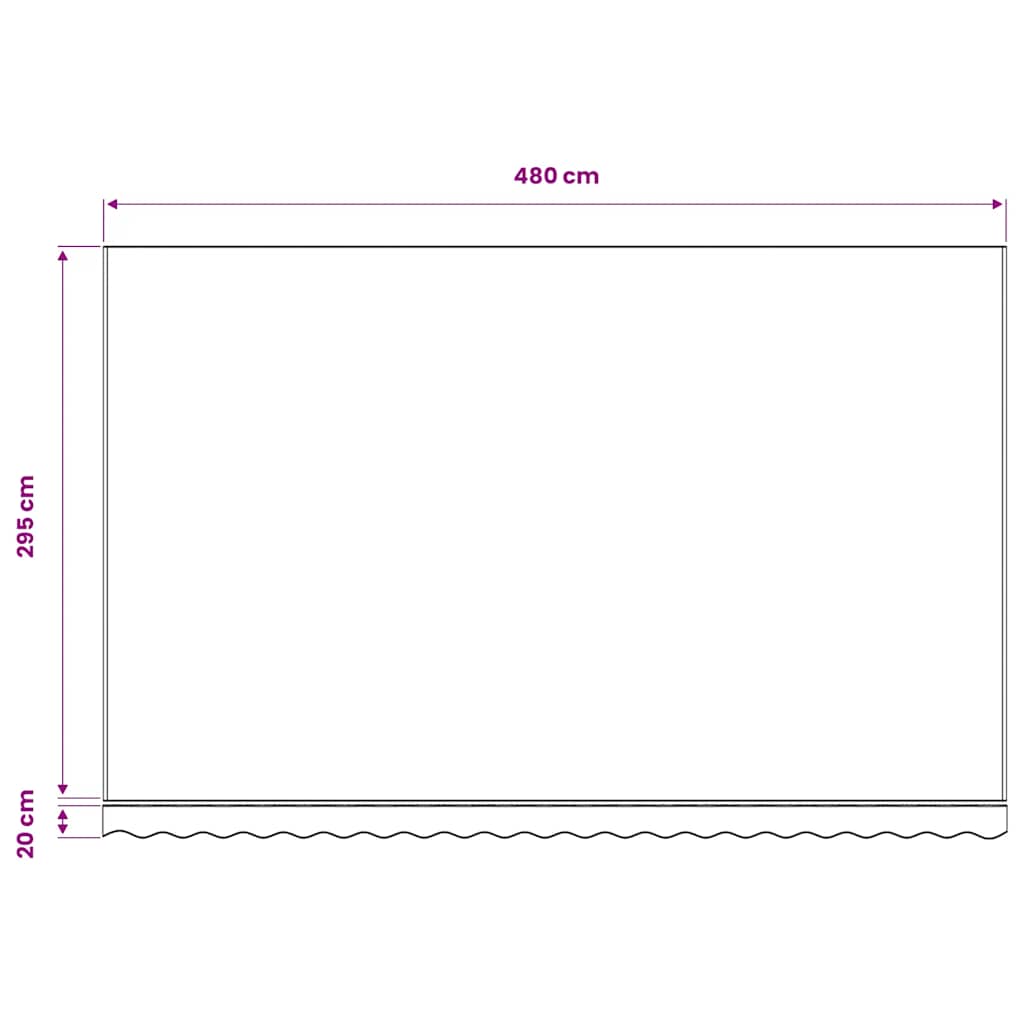 Ersatzstoff für Markise Braun 500x300 cm Polyester