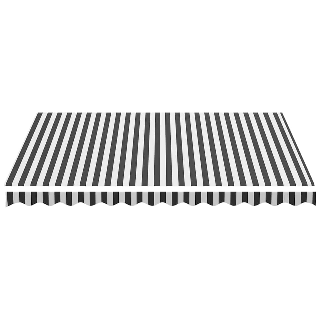 Ersatzstoff für Markise Anthrazit und Weiß 350x250 cm Polyester