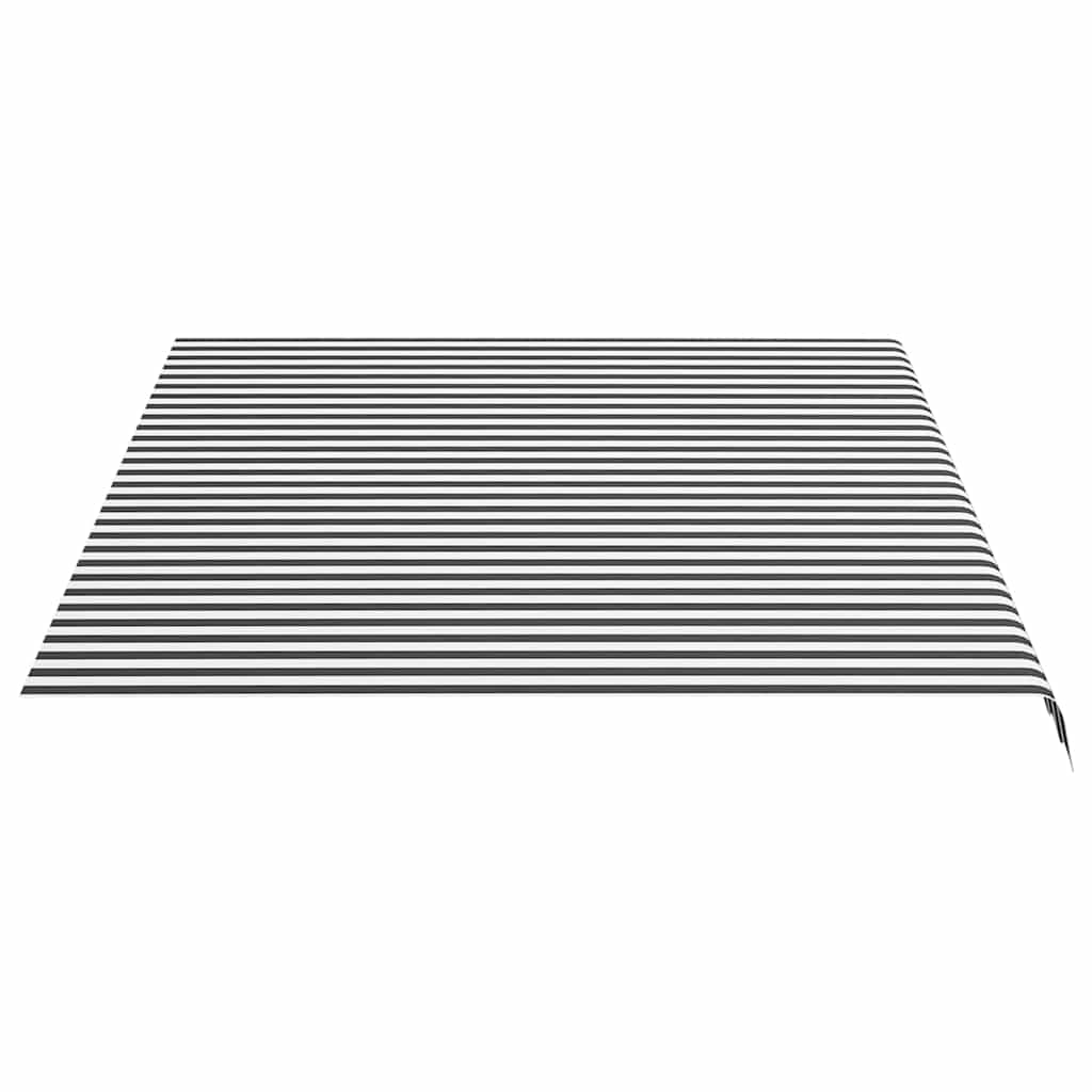 Ersatzstoff für Markise Anthrazit und Weiß 400x300 cm Polyester