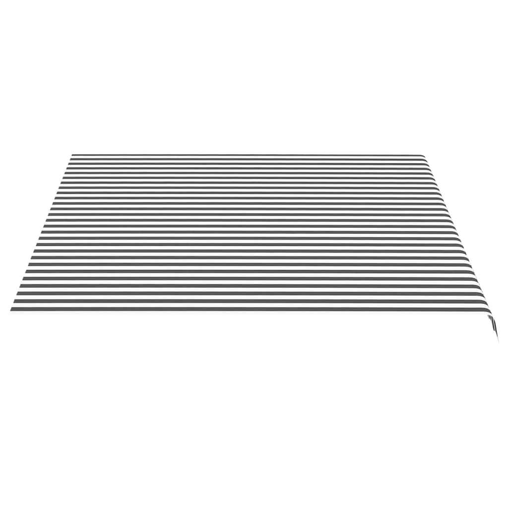 Ersatzstoff für Markise Anthrazit und Weiß 400x350 cm Polyester
