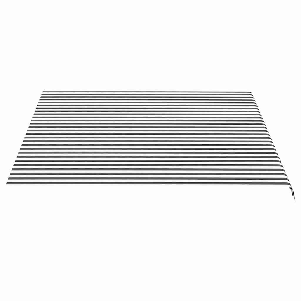 Ersatzstoff für Markise Anthrazit und Weiß 400x350 cm Polyester