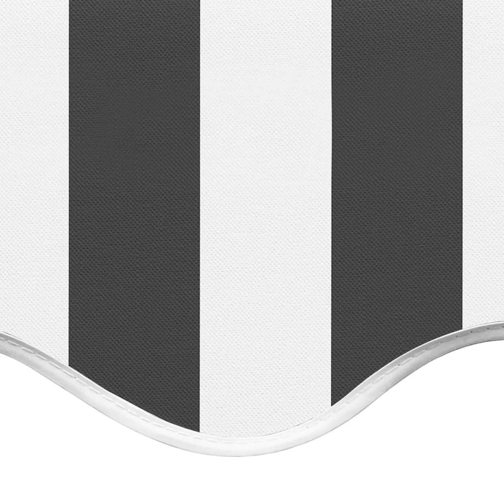 Ersatzstoff für Markise Anthrazit und Weiß 400x350 cm Polyester