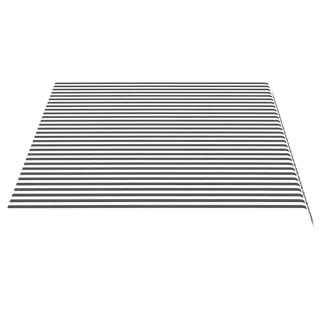 Ersatzstoff für Markise Anthrazit und Weiß 450x300 cm Polyester