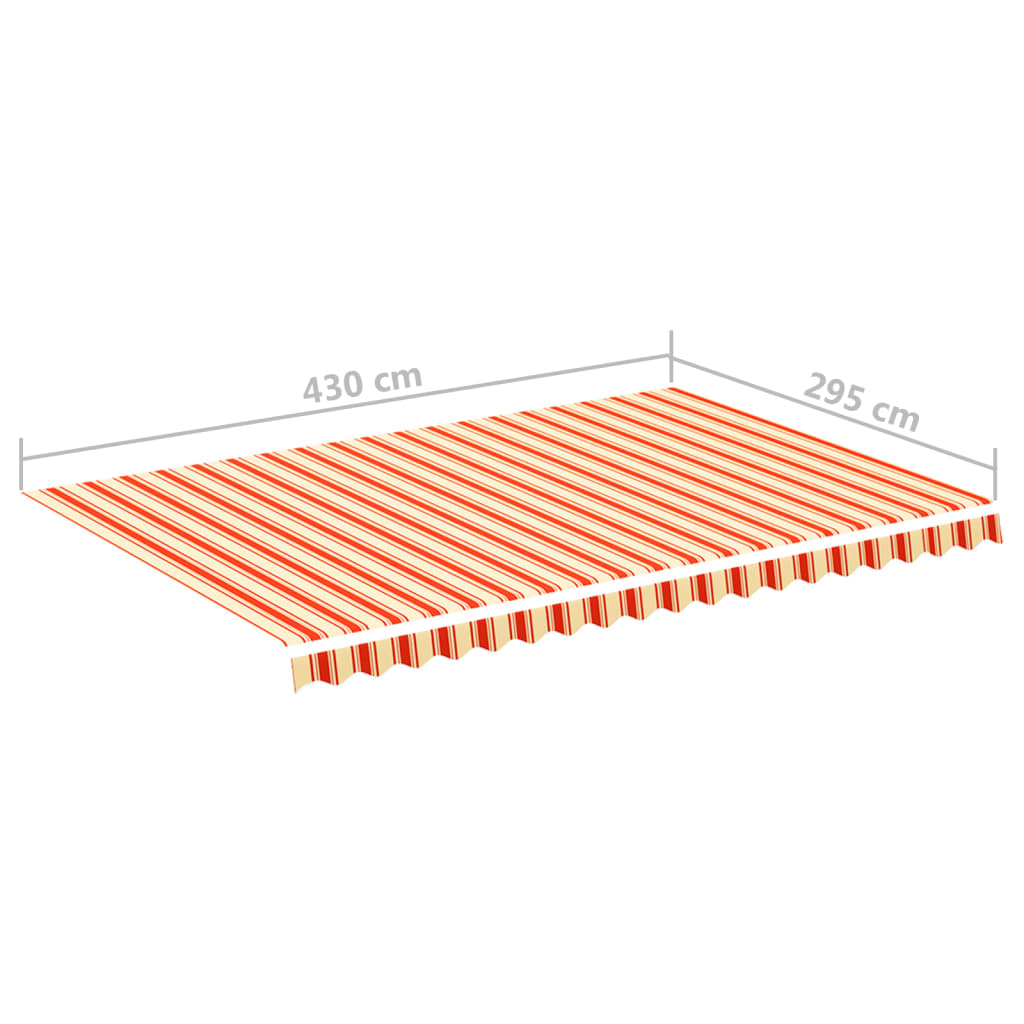Ersatzstoff für Markise Gelb und Orange 450x300 cm Polyester