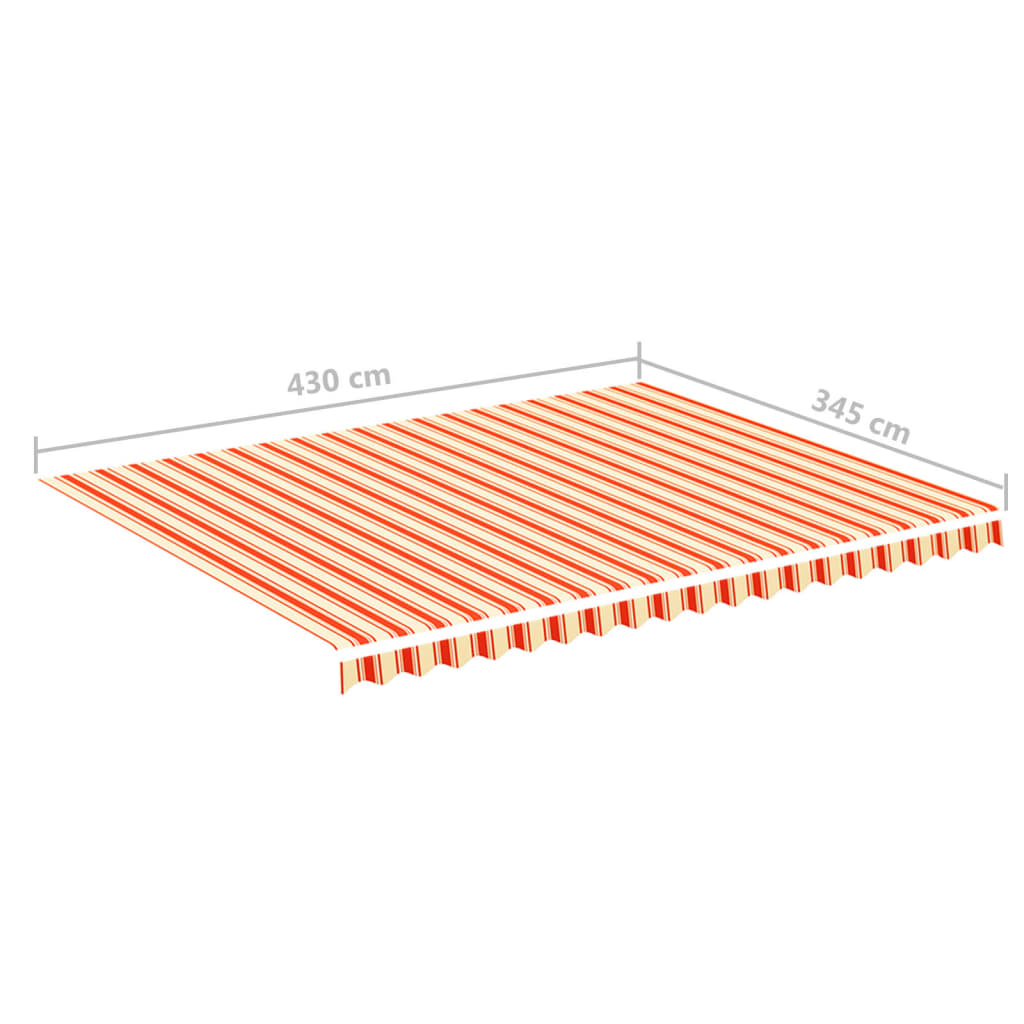 Ersatzstoff für Markise Gelb und Orange 4,5x3,5 m Polyester