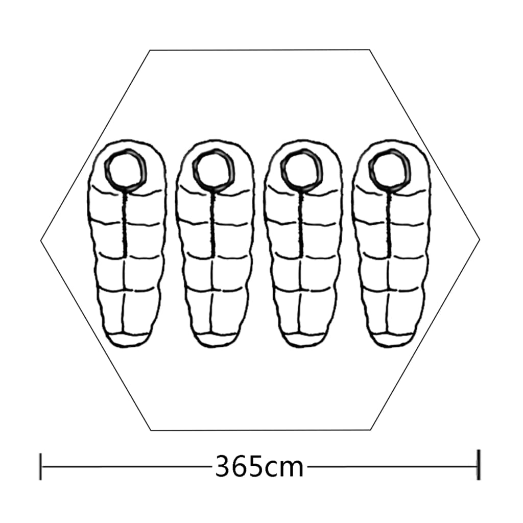 Tente pour 4 personnes grise