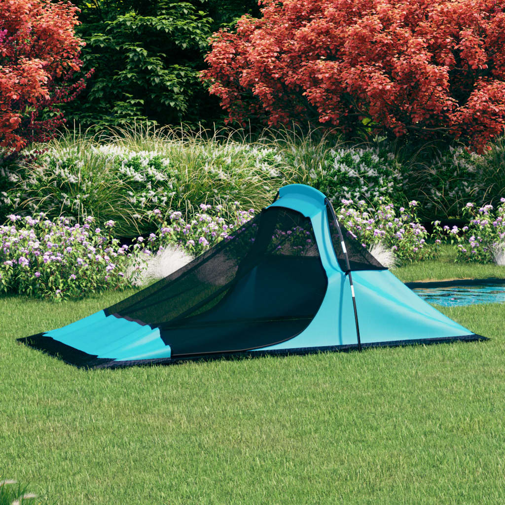 Tente de camping 317x240x100 cm bleue