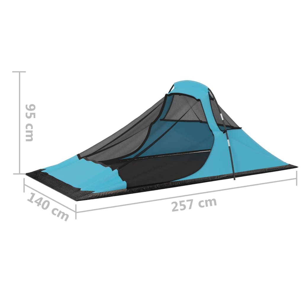 Tente de camping 317x240x100 cm bleue