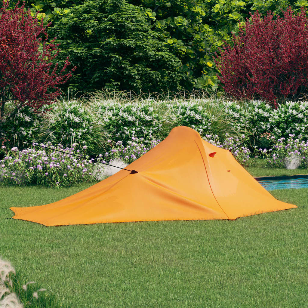 Campingzelt 317x240x100 cm Orange und Grau