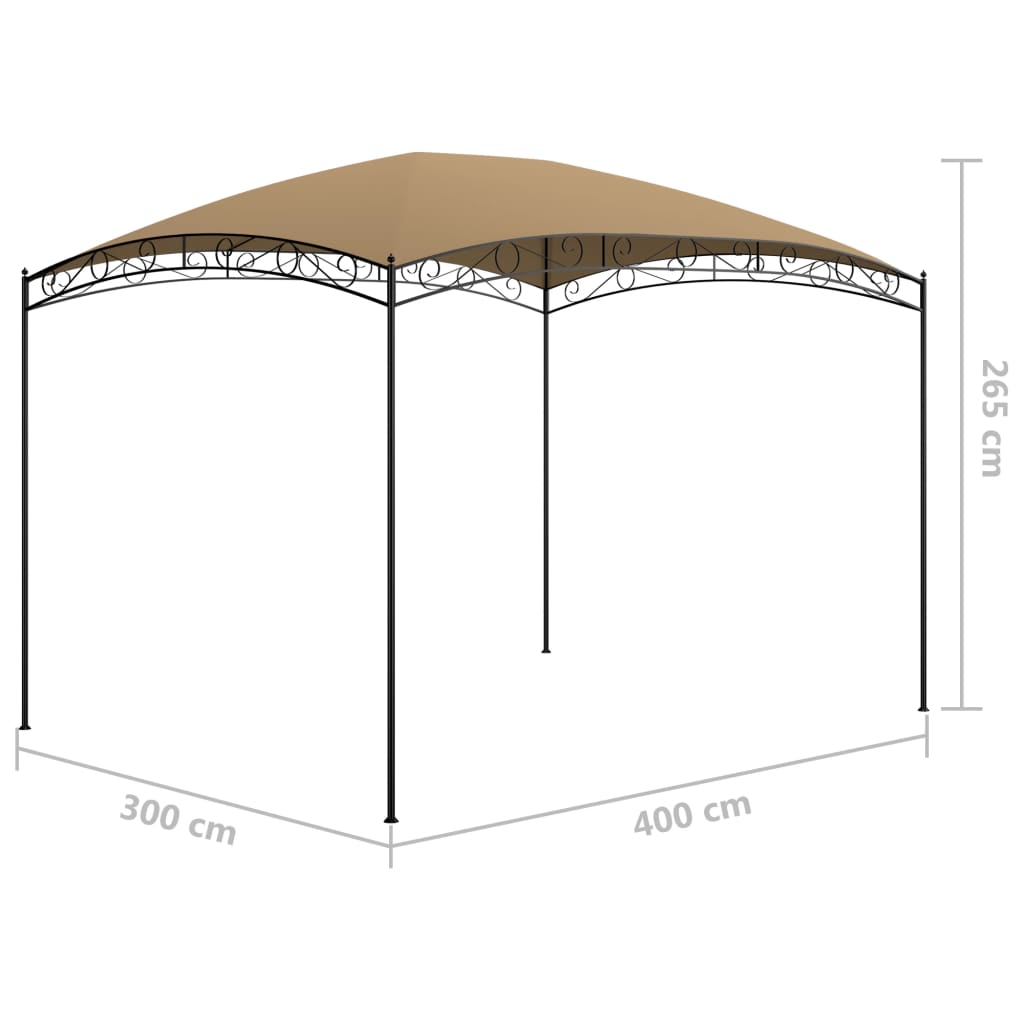 Pavillon 3x4x2,65 m Taupe 180 g/m²