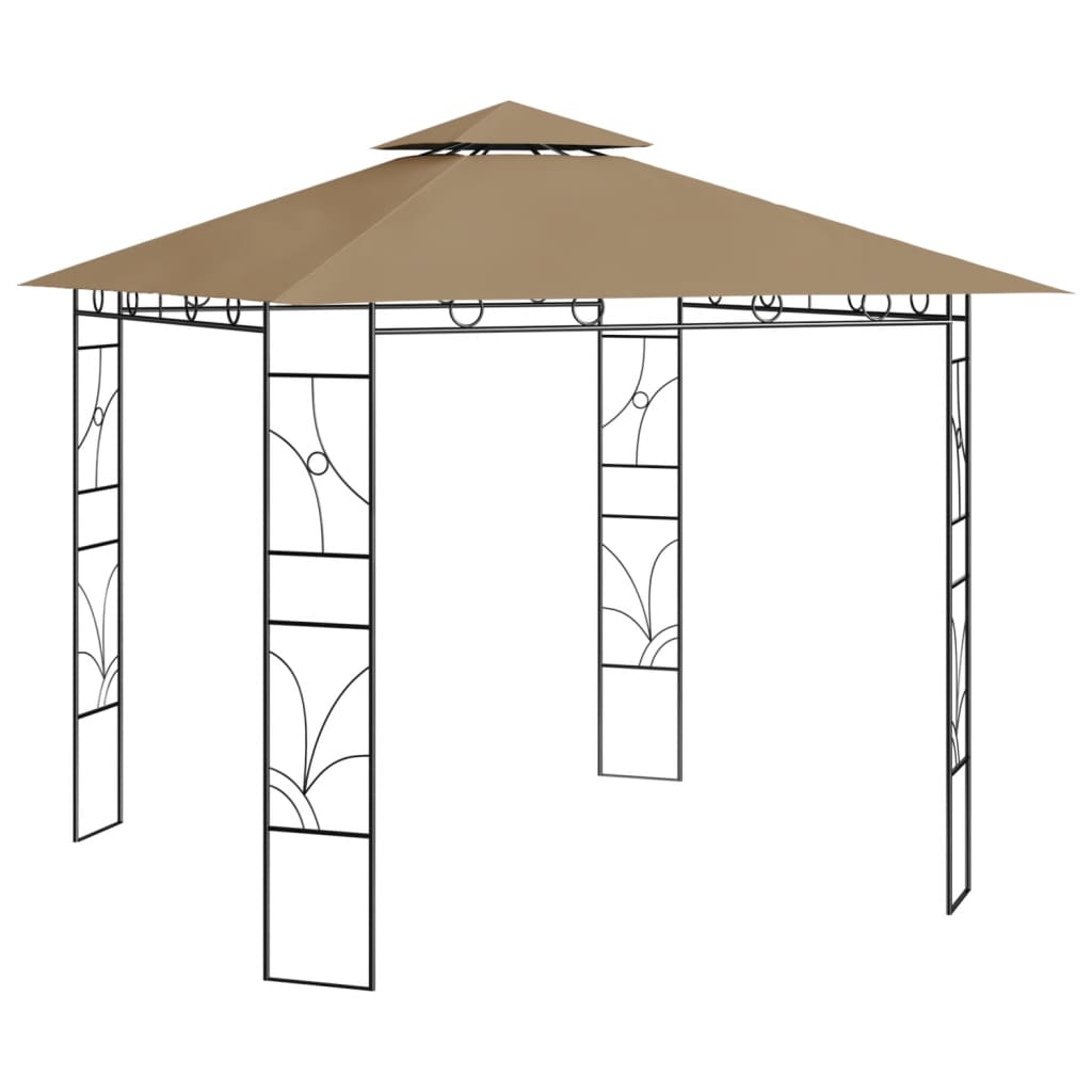 Pavillon 3x3x2,7 m Taupe 160 g/m²