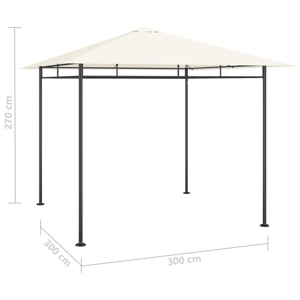 Pavillon 3x3x2,7 m Creme 180 g/m²