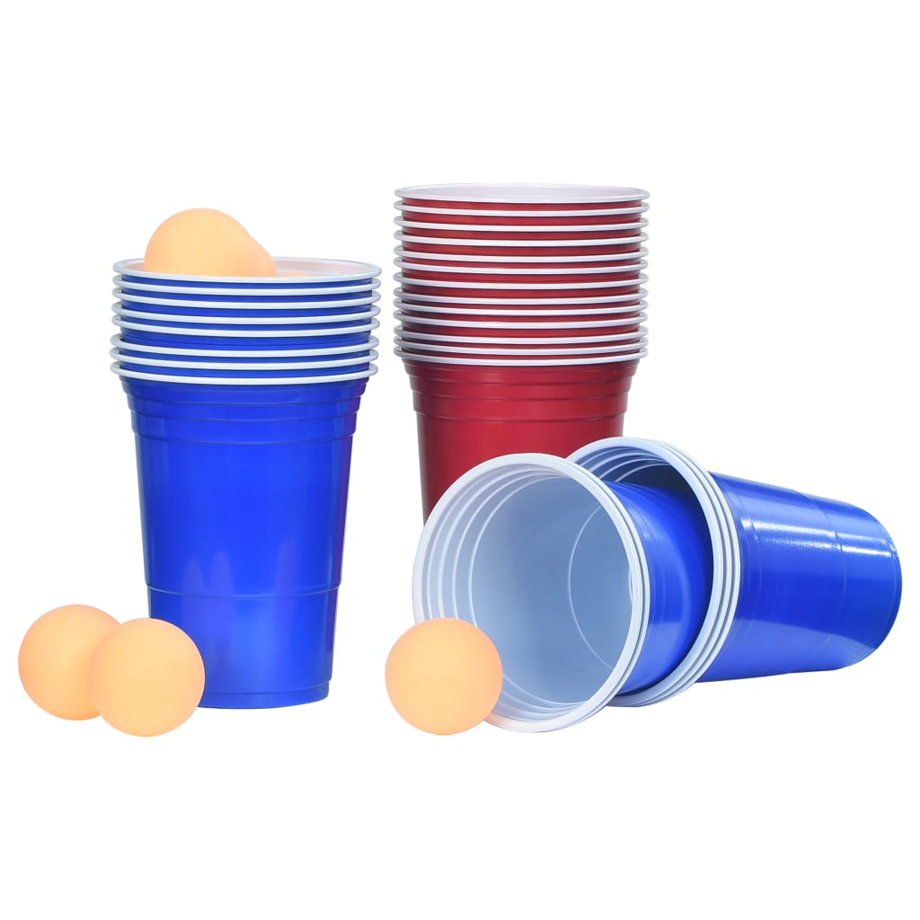 Bier-Pong-Tisch mit Tassen und Bällen Klappbar 240 cm