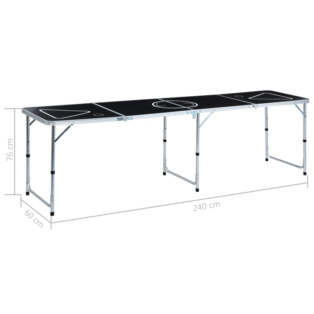 Bier-Pong-Tisch mit Tassen und Bällen Klappbar 240 cm